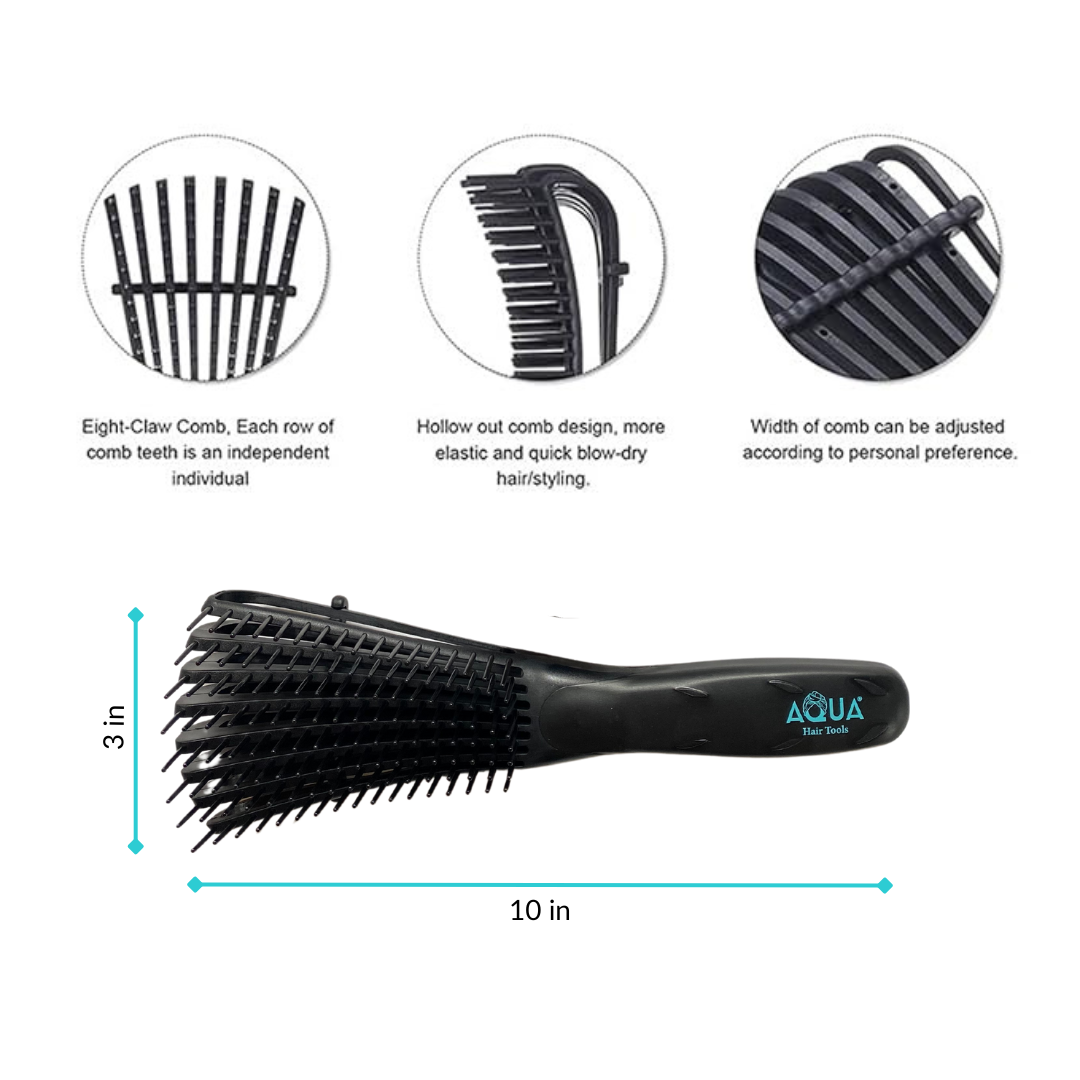 Detangle Tools AQUA Hair Tools Revolutionary Detangler Brush – AQUA Waterproof Headwear
