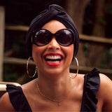 AQUA "Vintage Twist" Turban (Noir)